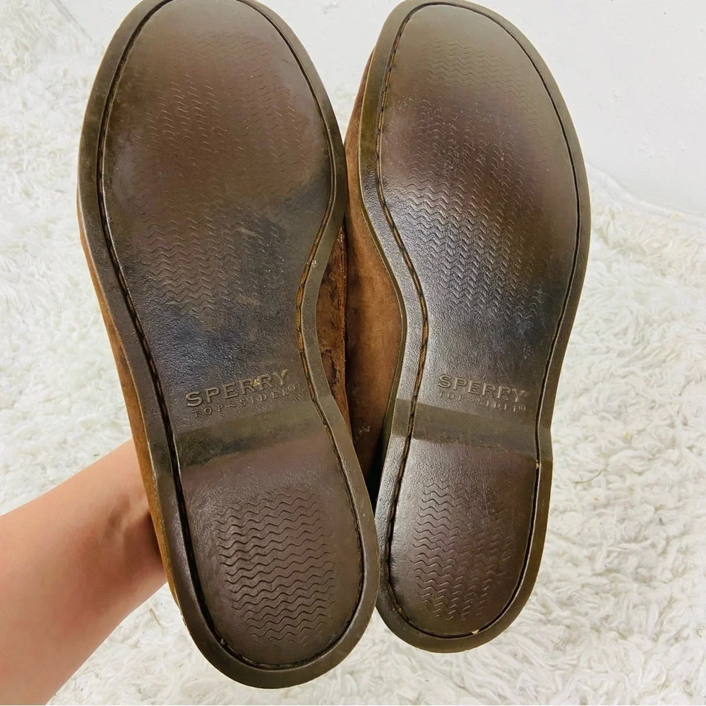 SPERRY Classic Brown Leather Boat Shoes size 9.5